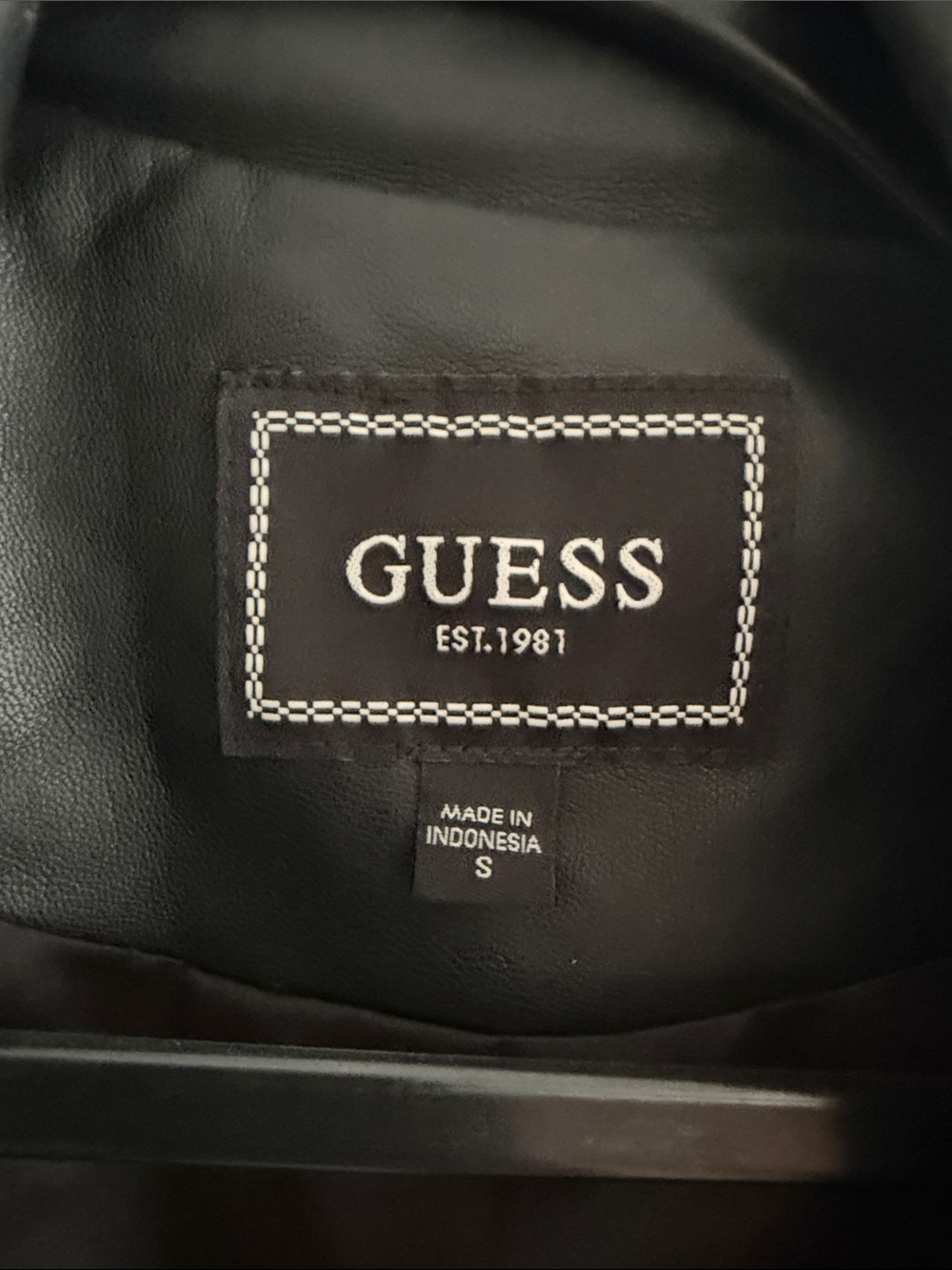 Guess Black Faux Leather Moto Jacket - Picture 2 of 9